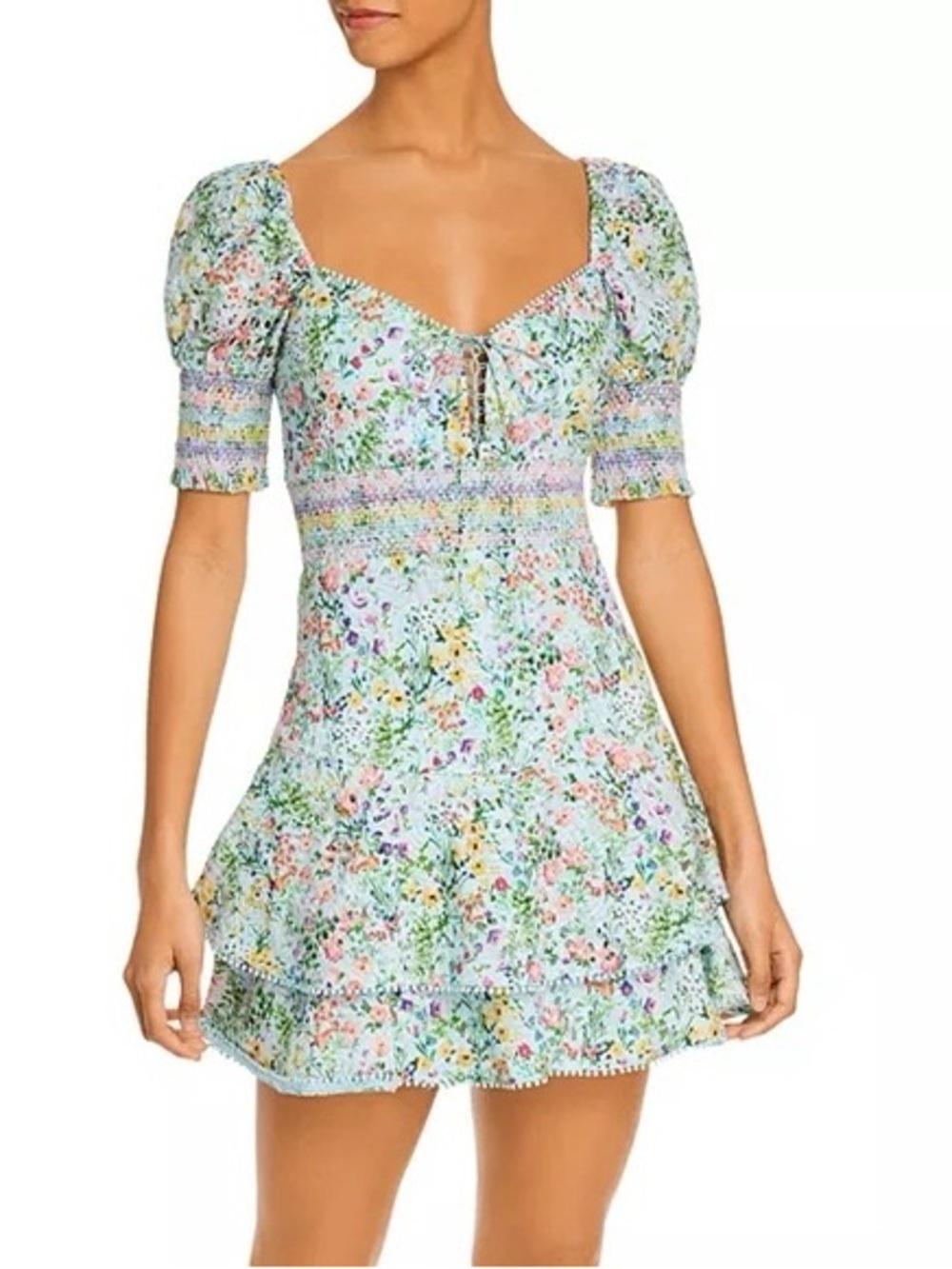 ALICE + OLIVIA Crawford Floral Mini Dress